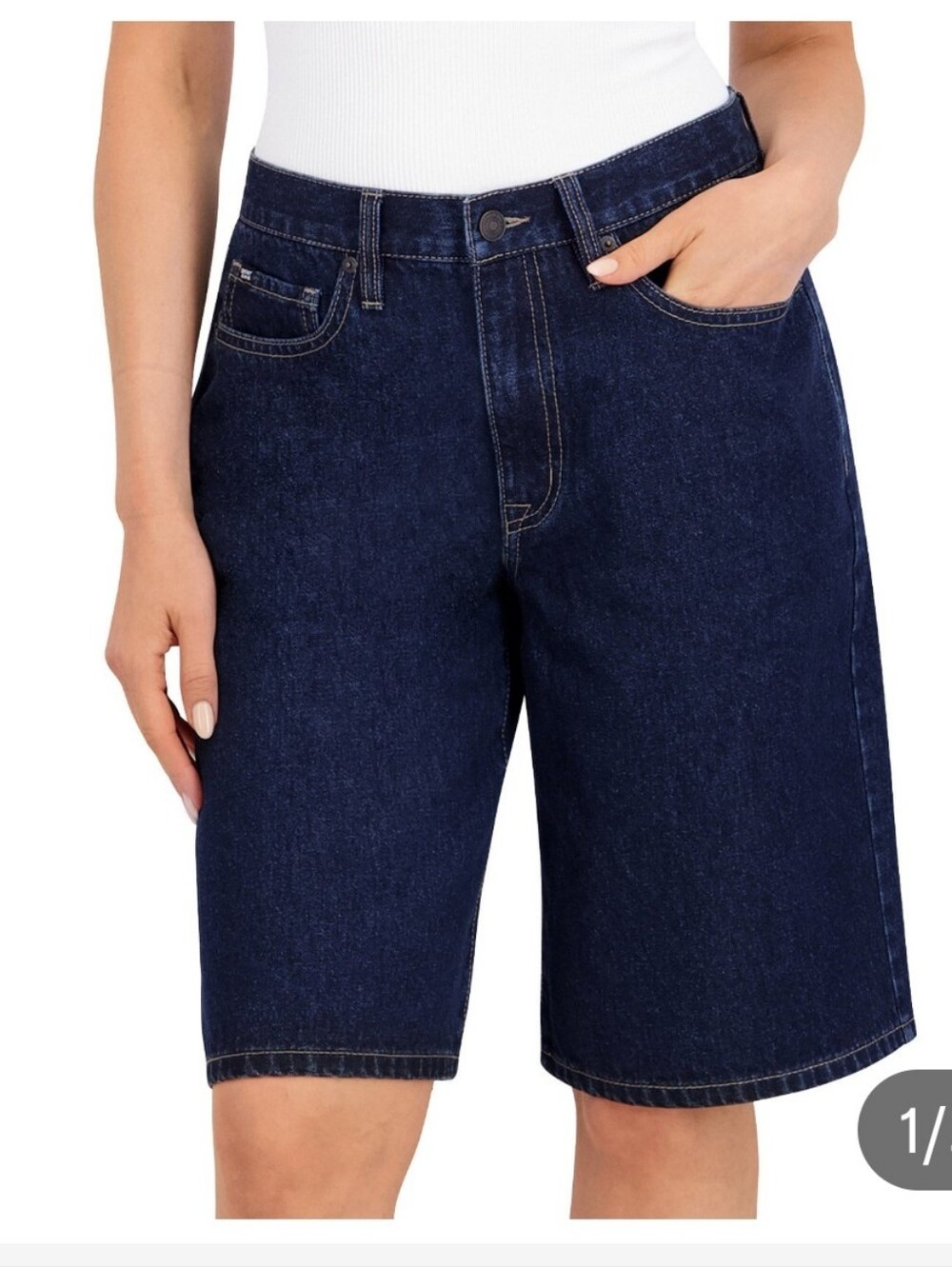 (6)DKNY Ladies Boyfriend Denim Shorts